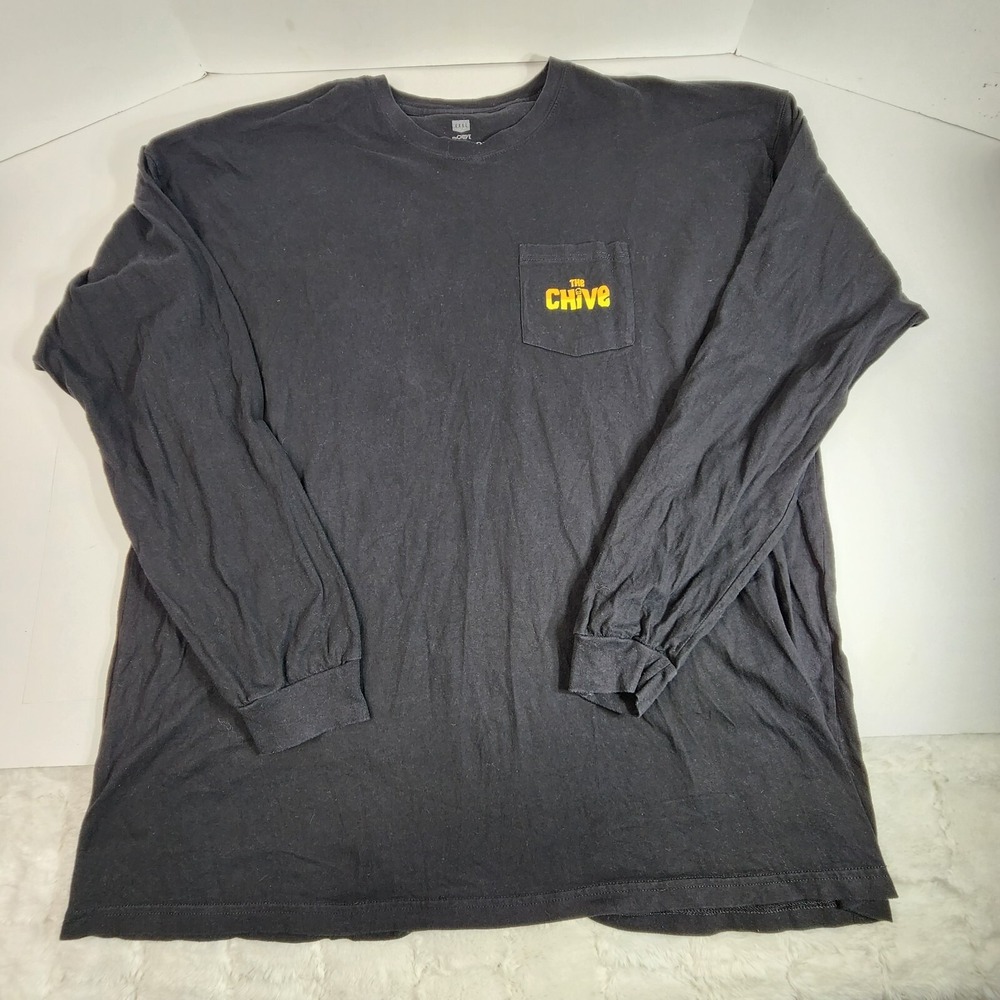 The Chive Members Only Long Sleeve Goonies T-Shirt Men's 3XL XXXL Black Pocket